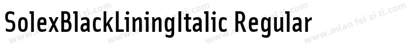SolexBlackLiningItalic Regular字体转换